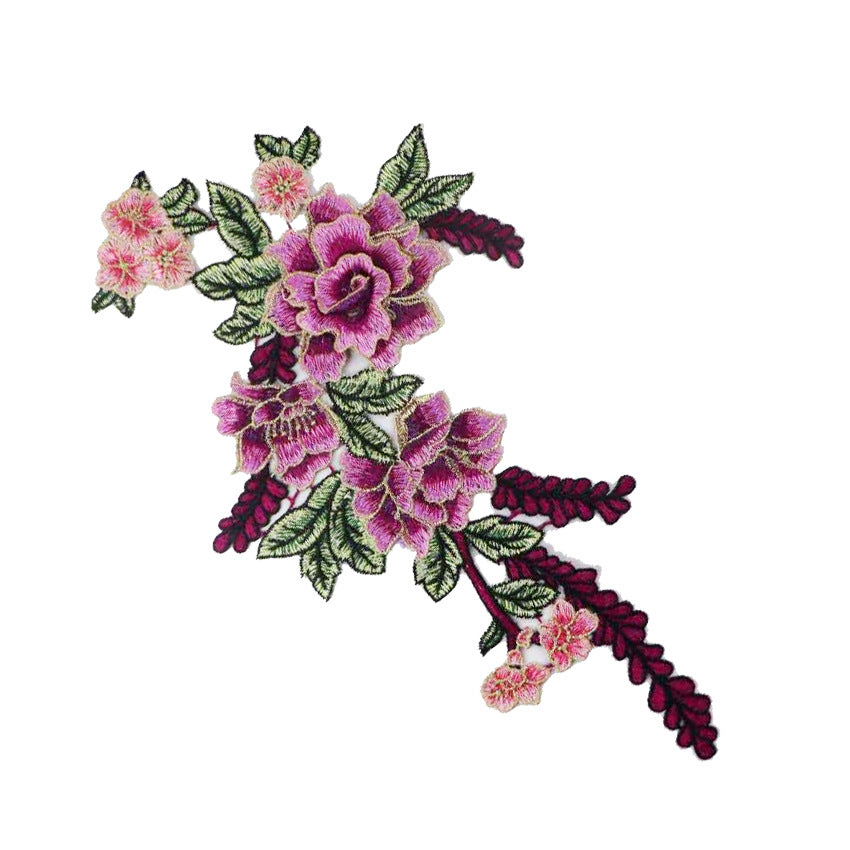 SUPERVALUECHOICE HCSEYB00080 Floral Embroidered Fabric Patches (With gold thread) 7.87'' X 14.96''