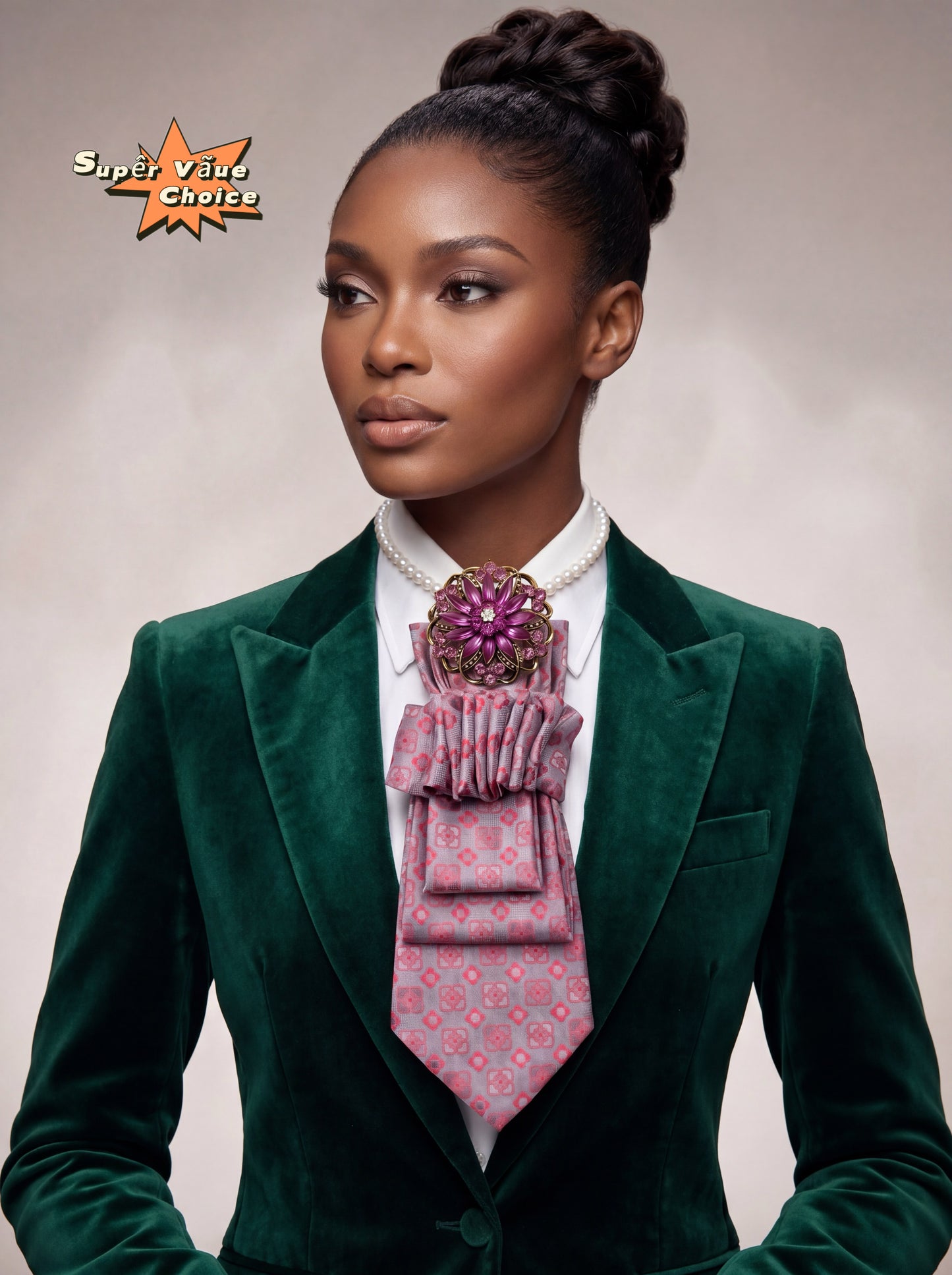 SUPERVALUECHOICE HCSEZA00013 Light purple checkered tie