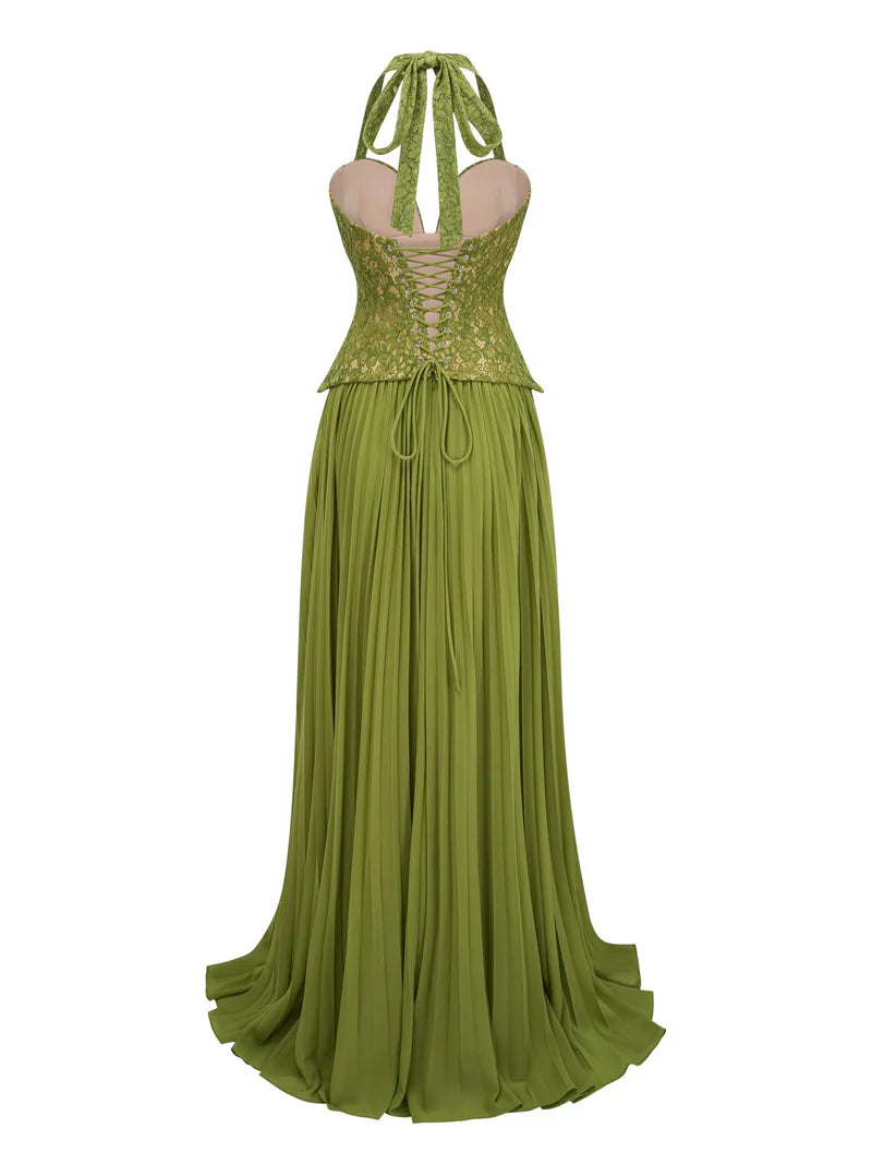 SUPERVALUECHOICE HCSEAA00028 Green Emerald Corset Maxi Gown