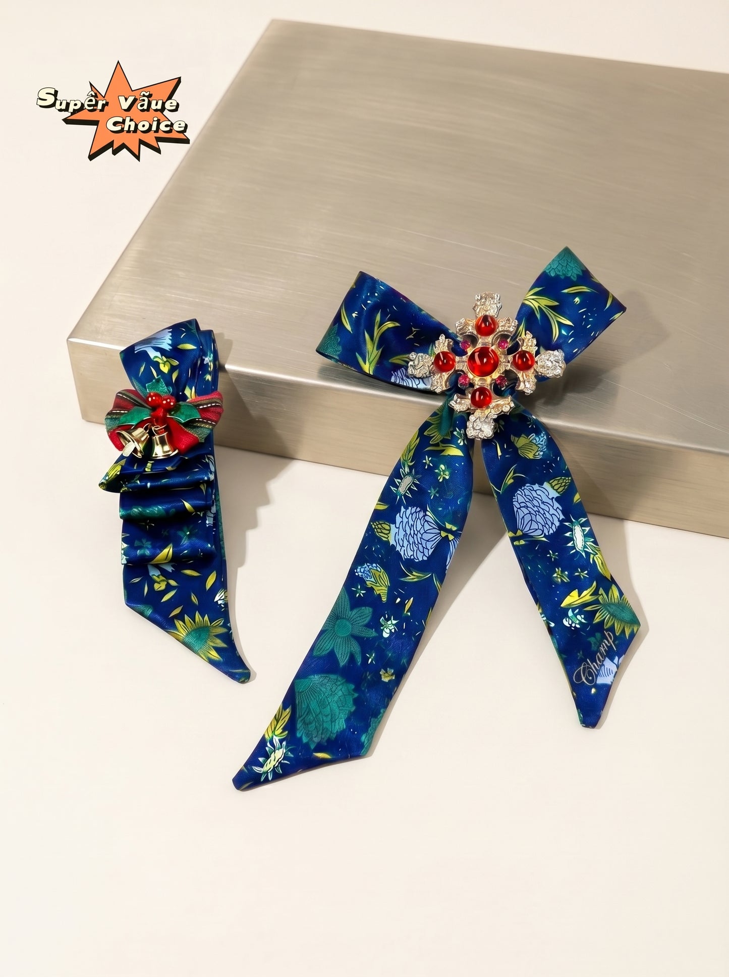 SUPERVALUECHOICE HCSESA00004 Blue Sunflower Brooch