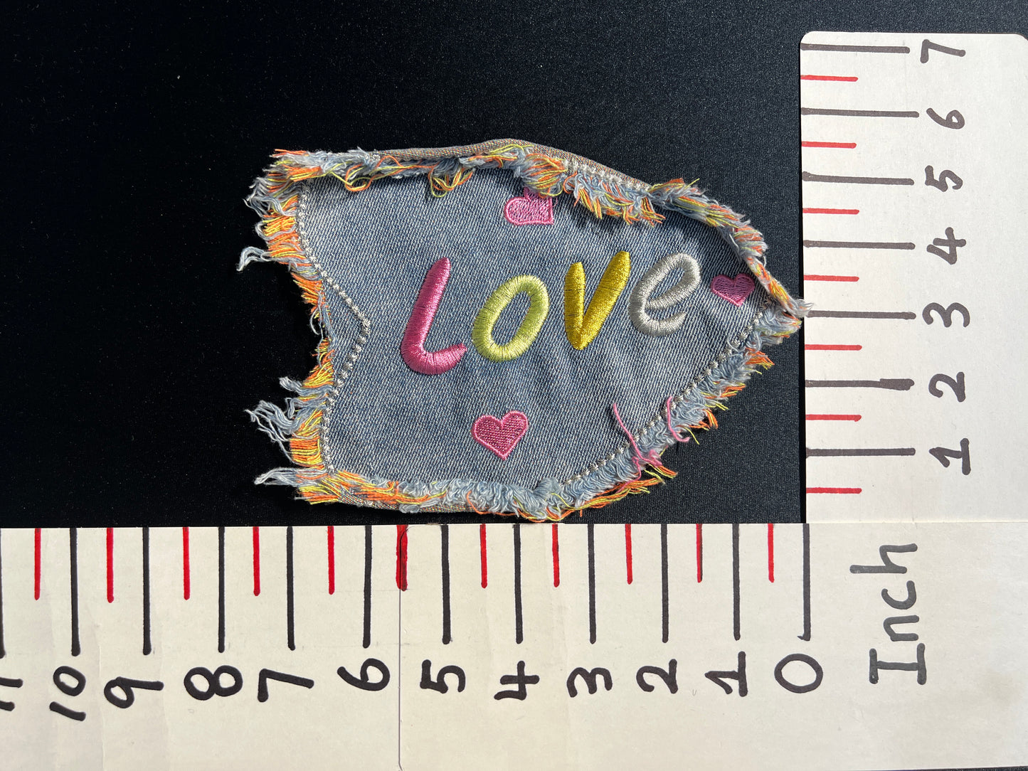 SUPERVALUECHOICE HCSEYE00007 Denim Letter embroidery clothing fabric patches