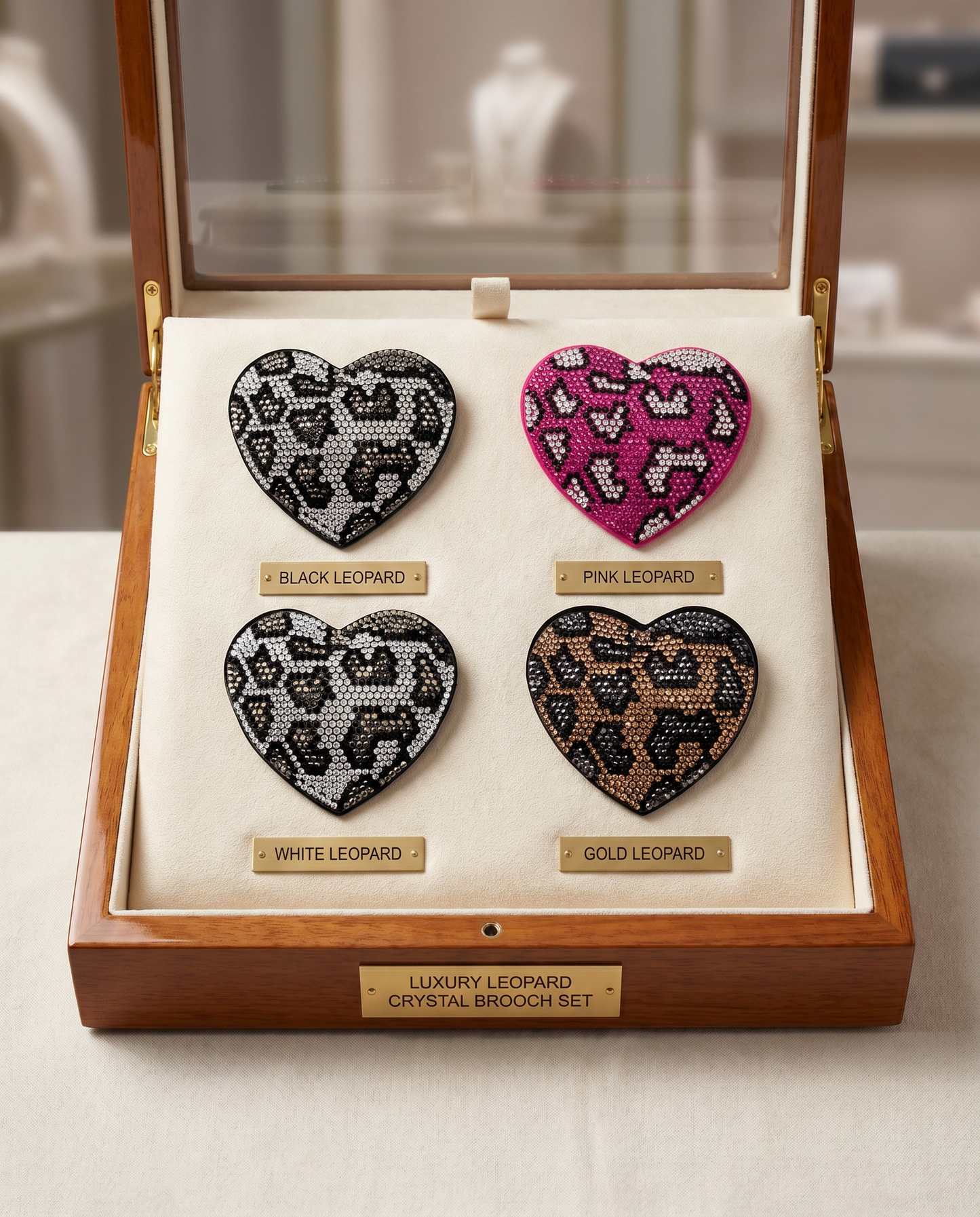 SUPERVALUECHOICE HCSESA00029 Crystal Heart Keychain and Brooch