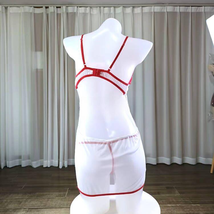SVCL000107 3 Pieces Party holiday role-playing temptation Nurse uniform one-piece pajamas