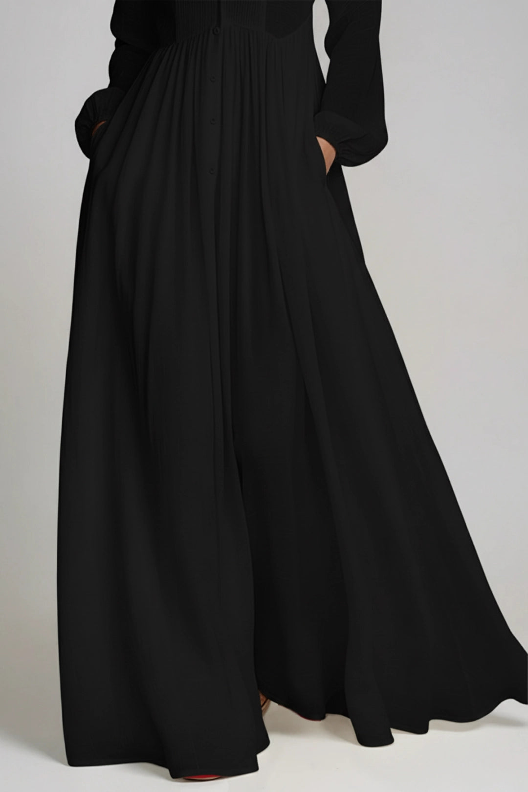 SUPERVALUECHOICE HCSEAA00012 Plunge Ruch Maxi Dress
