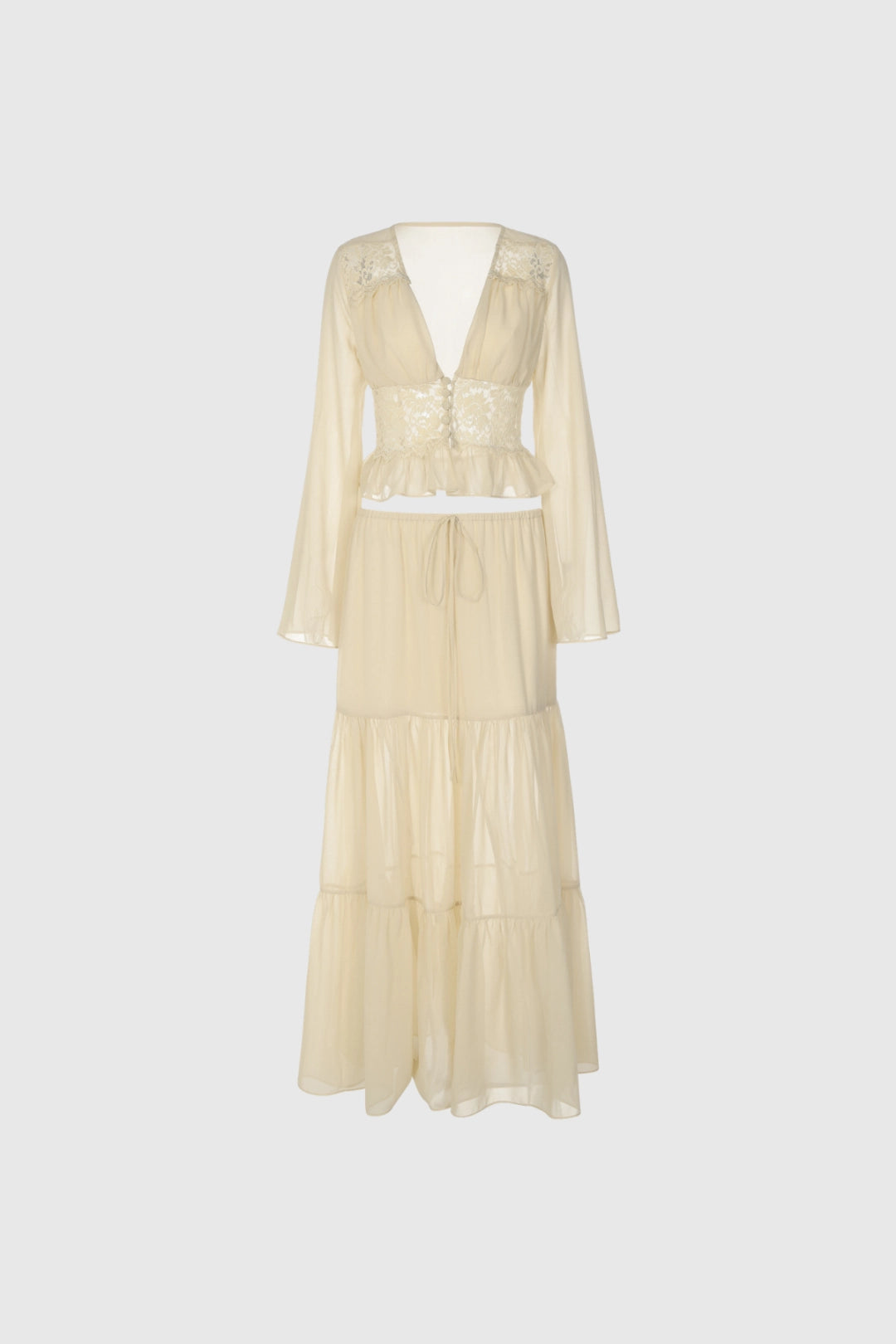 SUPERVALUECHOICE HCSEBA00001 Crop Lace Skirt Set