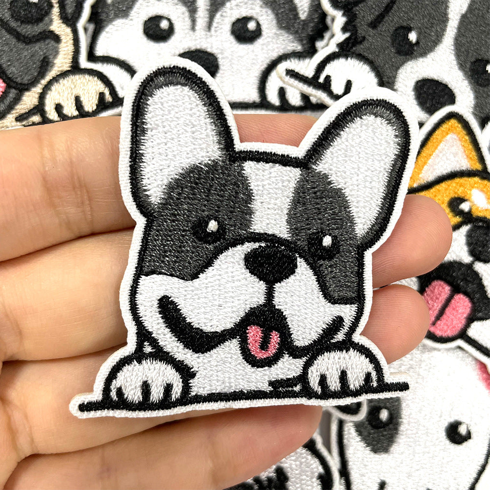 SUPER VALUE CHOICE HCSEYB00001 Dog-themed embroidered fabric patches