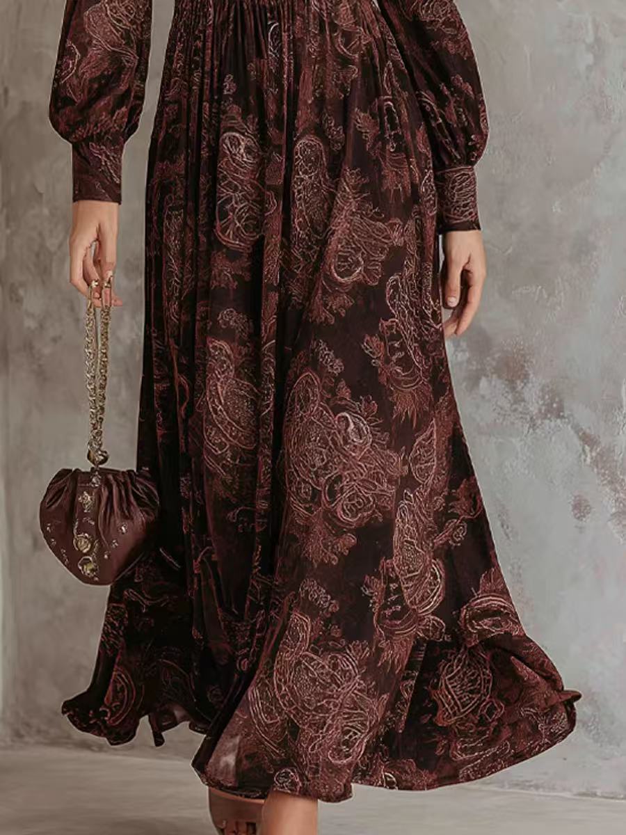 SUPERVALUECHOICE HCSEAA00038 Paisley Zip Maxi Dress
