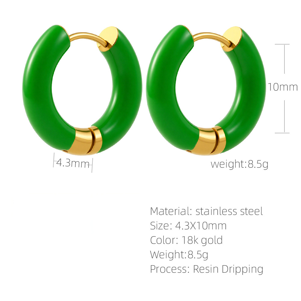 SUPERVALUECHOICE HCSETA00007 Full-circle droplet-style resin earrings