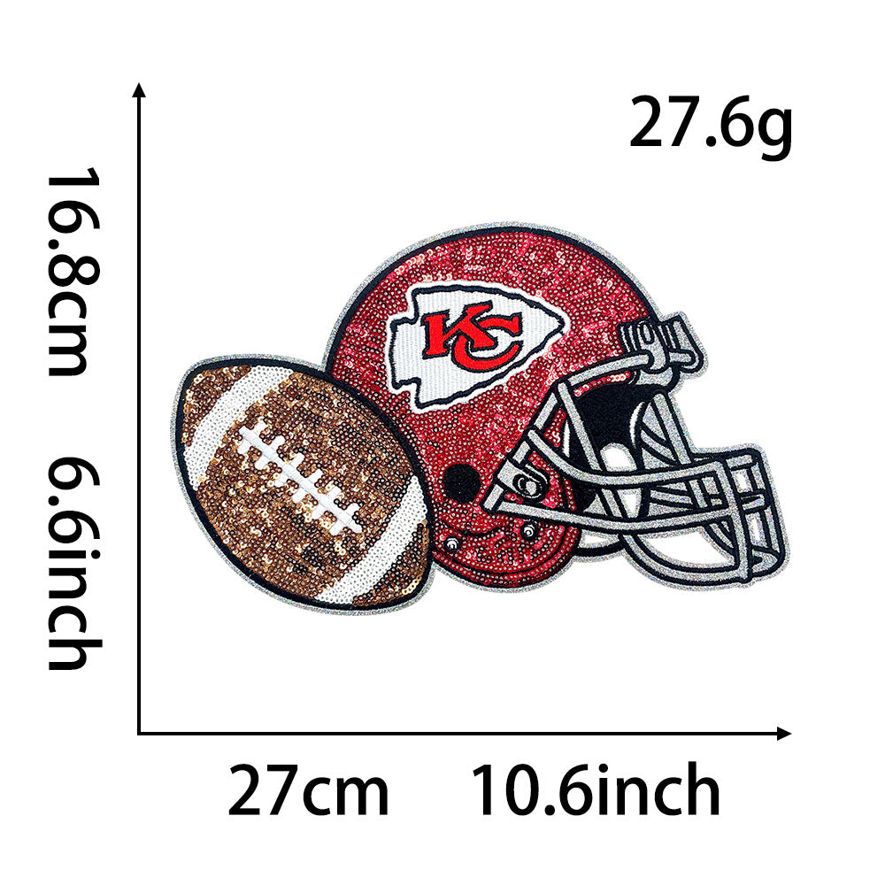 SUPERVALUECHOICE HCSEYC00015 Football Sequin Patches
