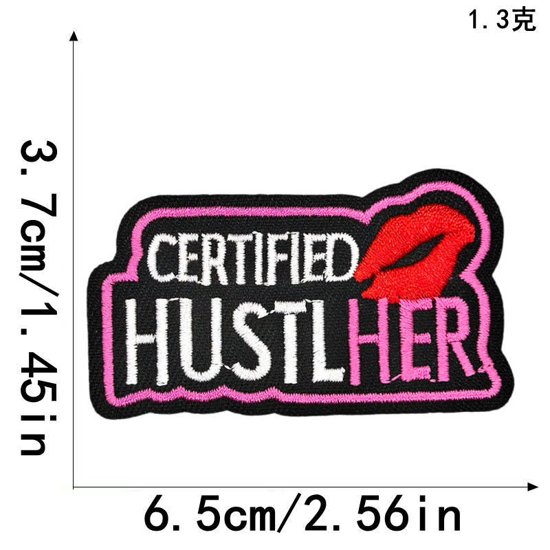 SUPERVALUECHOICE HCSEYSB000018 20Pcs Western Slogan Embroidered Iron On Patches Trendy Word Clothing DIY Decor Appliques