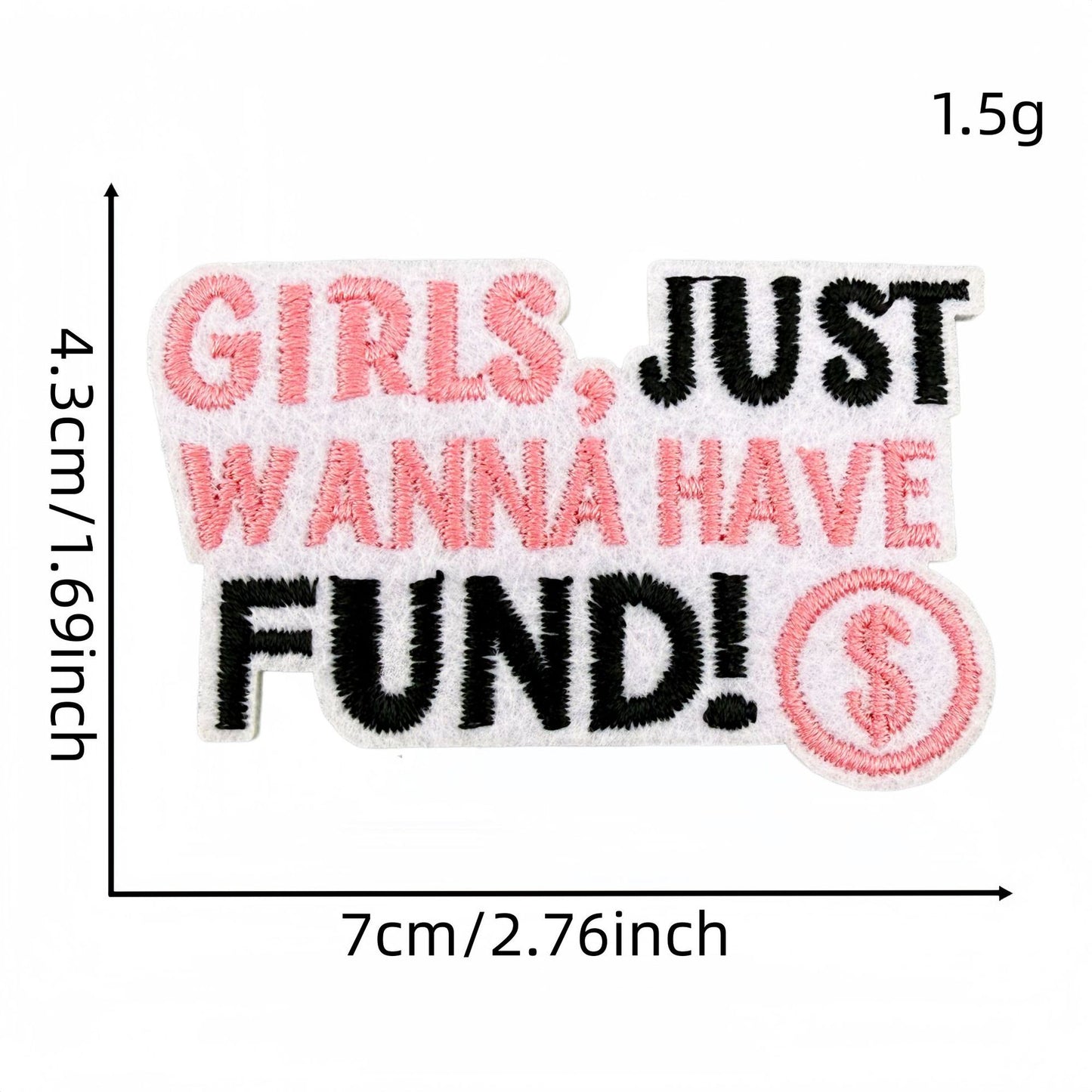 SUPERVALUECHOICE HCSEYSB000014 20Pcs Money Themed Embroidered Iron On Patches Hip Hop Apparel DIY Decor Appliques