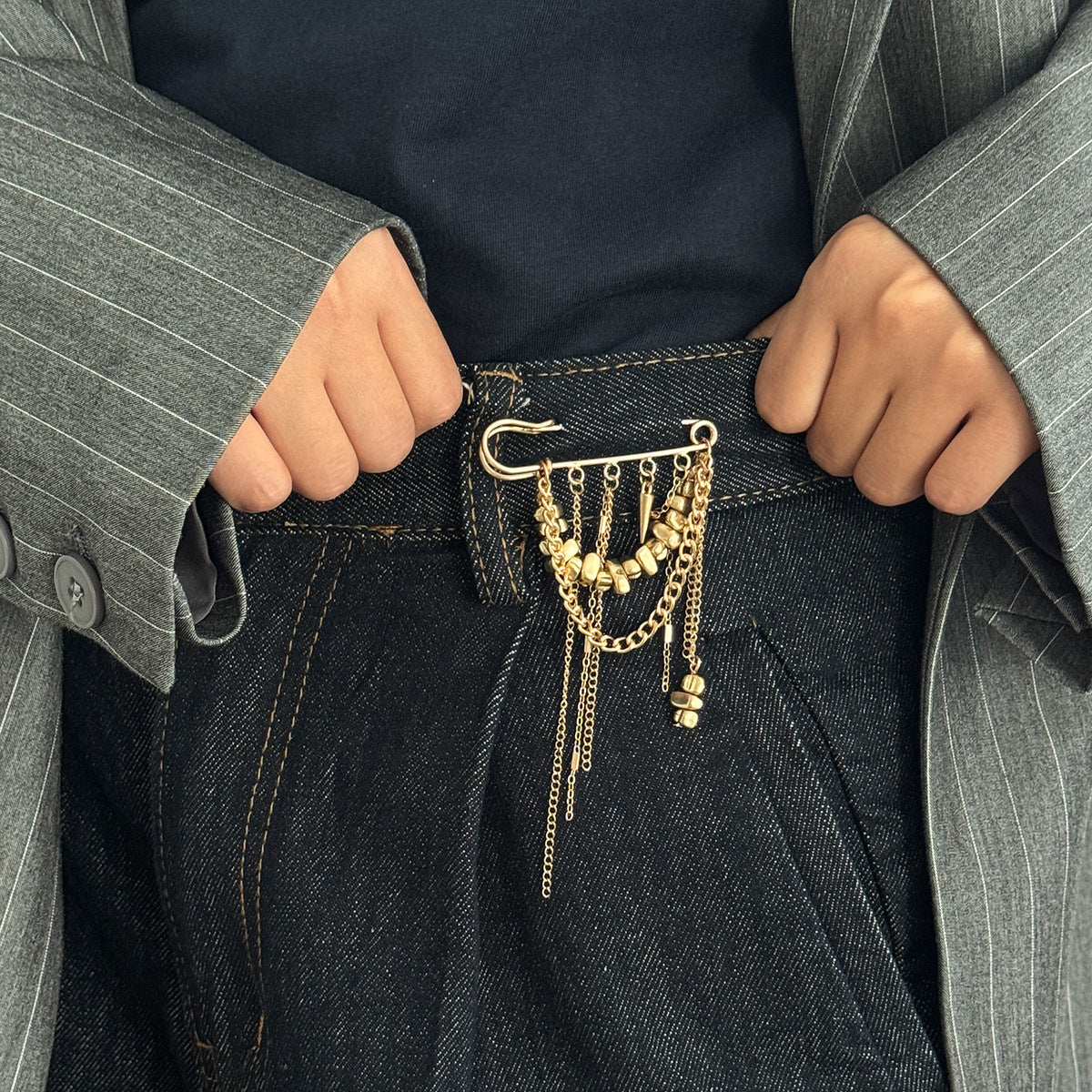 SUPERVALUECHOICE HCSESA00006 Fashionable Irregular CCB Fringe Chain Brooch