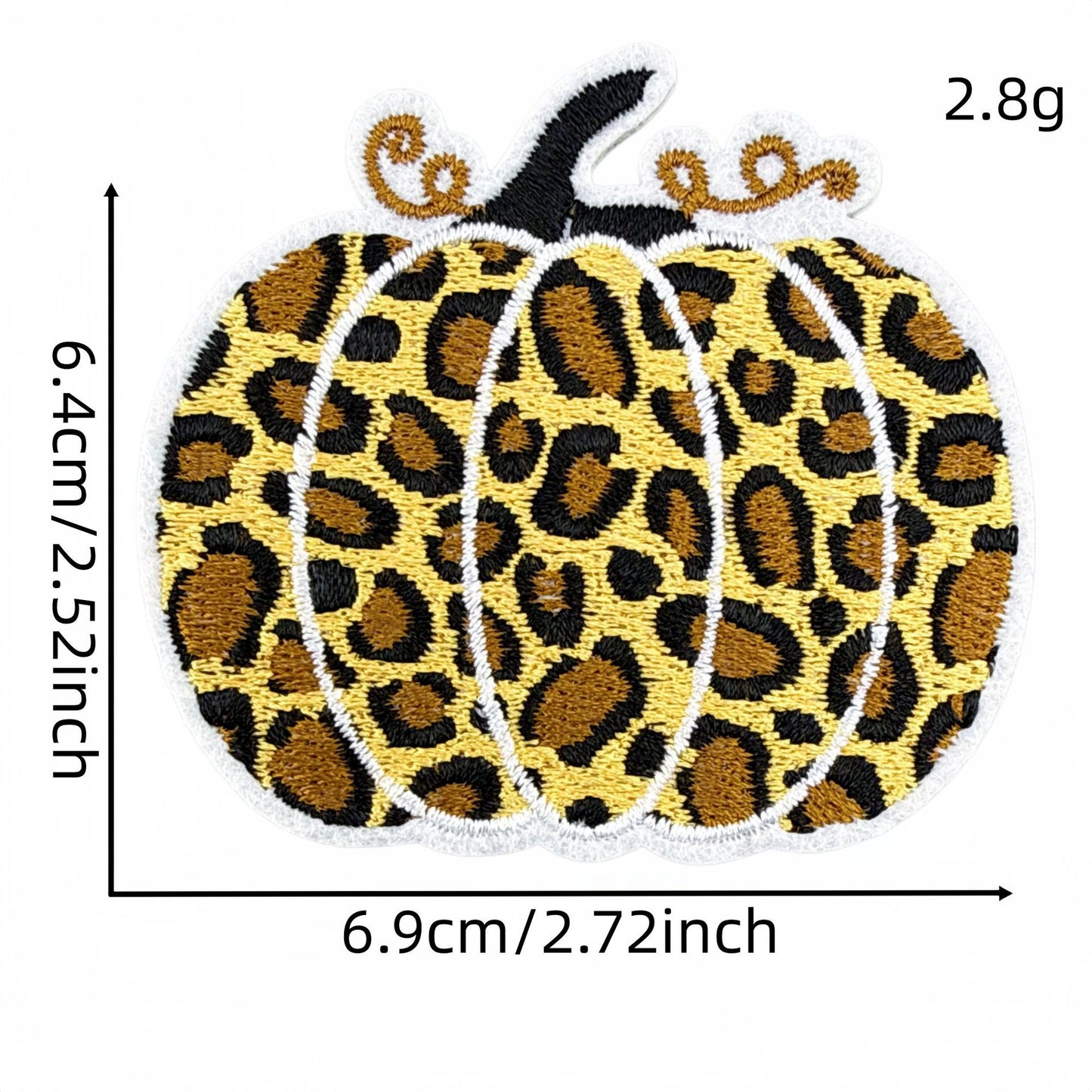 SUPERVALUECHOICE HCSEYSB00001 9 Pack Leopard Print Fall Iron On Patches Pumpkin Bow Heart Star Sunflower Truck Embroidered Appliques for Denim Jacket Hat Backpack DIY Decor