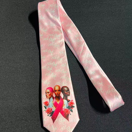 SUPERVALUECHOICE   PRE-ORDER SVC-TIE Breast Cancer Awareness Necktie | Pink Ribbon Hope Theme Tie, 3 Styles Available