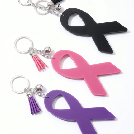 SUPERVALUECHOICE HCSESA00048 Sparkly Rhinestone Ribbon Keychain Brooch
