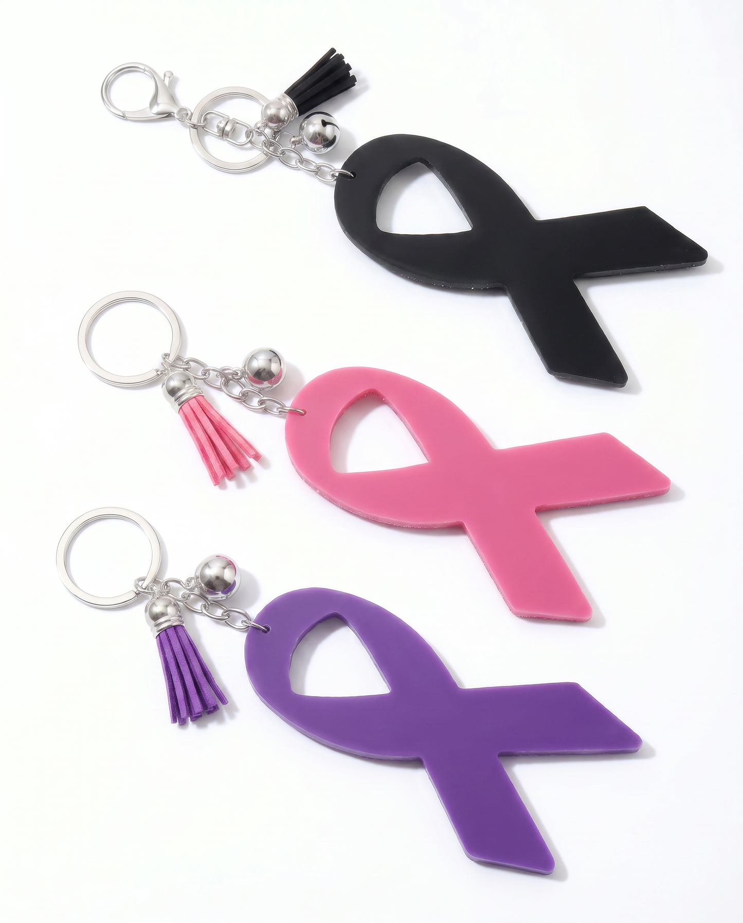 SUPERVALUECHOICE HCSESA00048 Sparkly Rhinestone Ribbon Keychain Brooch