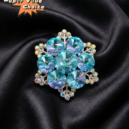 SUPERVALUECHOICE  CHRISTMAS HCSESC00009 DIY Crafts Rhinestone Alloy Brooch Accessories Crystal Brooch Sparkling Crystal 1.26″×1.26″
