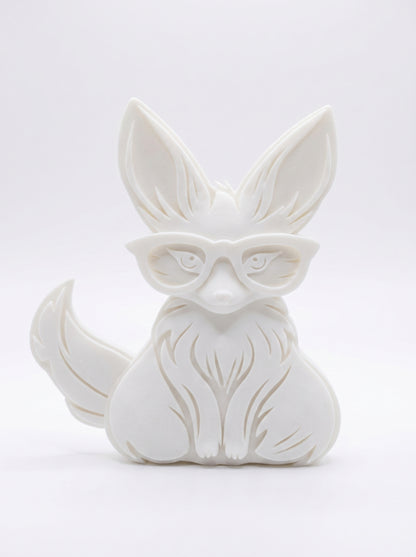 SUPERVALUECHOICE HCSEUA00017 Z-Paint Your Own Cute Eyeglass Fox Resin Mold Blank, DIY Accessory Blanks to Make Brooch Keychain Charms