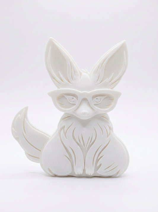 SUPERVALUECHOICE HCSEUA00017 Z-Paint Your Own Cute Eyeglass Fox Resin Mold Blank, DIY Accessory Blanks to Make Brooch Keychain Charms
