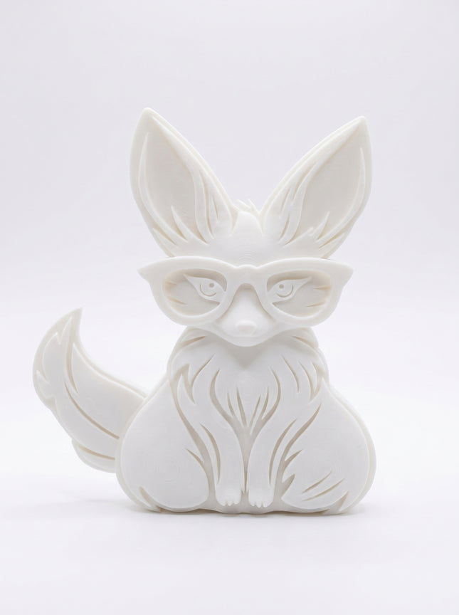 SUPERVALUECHOICE HCSEUA00017 Z-Paint Your Own Cute Eyeglass Fox Resin Mold Blank, DIY Accessory Blanks to Make Brooch Keychain Charms