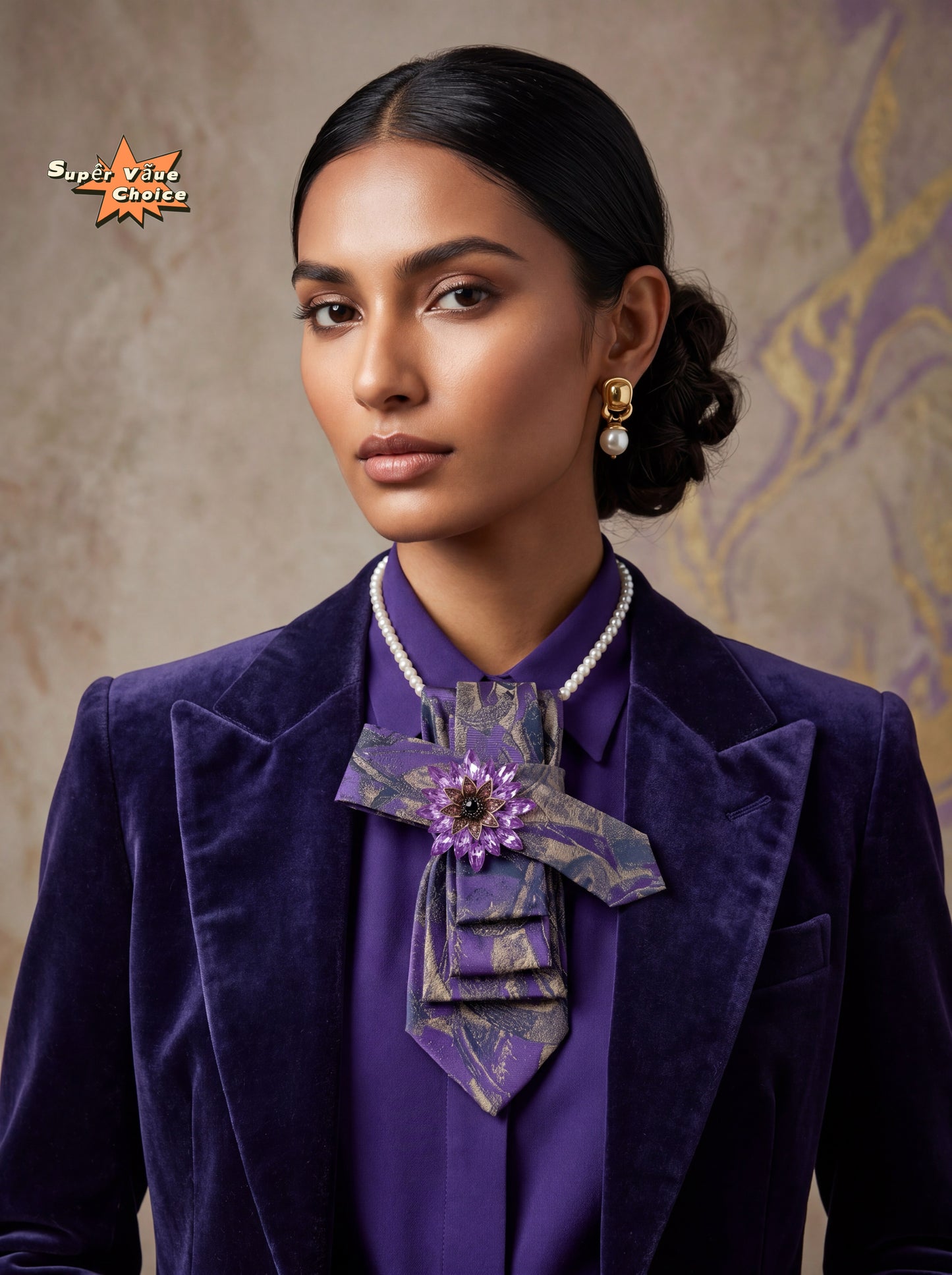 SUPERVALUECHOICE HCSEZA00022 Purple Vintage Tie