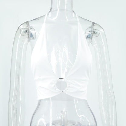 SVCT000104 Summer fashion women's wear: A sexy little vest for women, paired with a sweet and cool solid-colored tight-fitting top