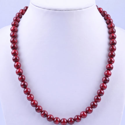 SUPERVALUECHOICE HCSEN00003 0.31 Inch Round Cat Eye Bead Single Strand Necklace 16&18 Inch With 6 Inch Extender 15 Colors Collarbone Beaded Chain Jewelry For Women