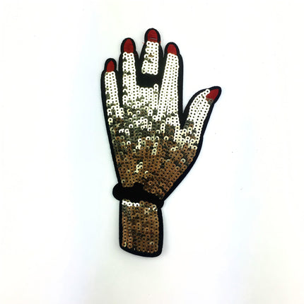 SUPERVALUECHOICE HCSEYC00025 Sequin Appliques Butterfly Hand Shaped Clothing Patches