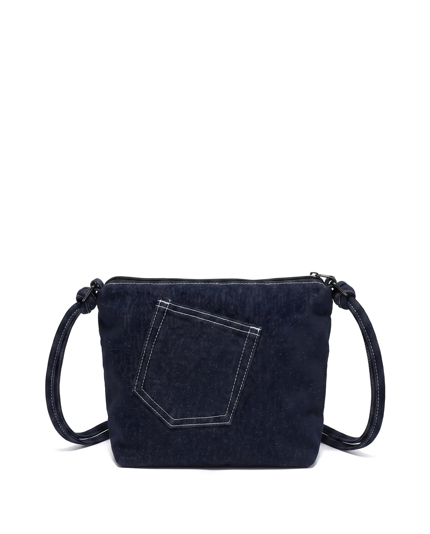 SuperValueChoice HCSEFA00004 DIY Denim Crossbody Bag 7.87''×11.41''×2.75''