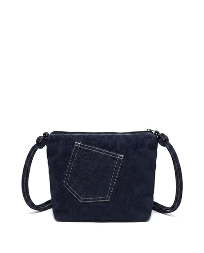SuperValueChoice HCSEFA00004 DIY Denim Crossbody Bag 7.87''×11.41''×2.75''