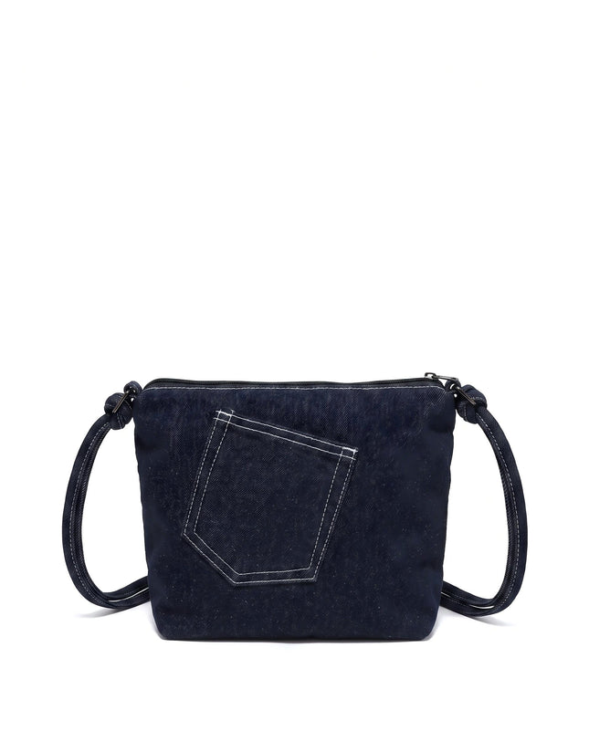 SuperValueChoice HCSEFA00004 DIY Denim Crossbody Bag 7.87''×11.41''×2.75''