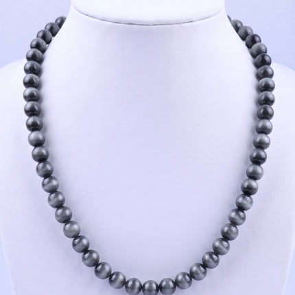 SUPERVALUECHOICE HCSEN00003 0.31 Inch Round Cat Eye Bead Single Strand Necklace 16&18 Inch With 6 Inch Extender 15 Colors Collarbone Beaded Chain Jewelry For Women