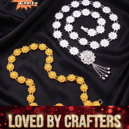 SUPERVALUECHOICE  CHRISTMAS HCSESD00005 DIY Gold Disc Tassel Chain Trim