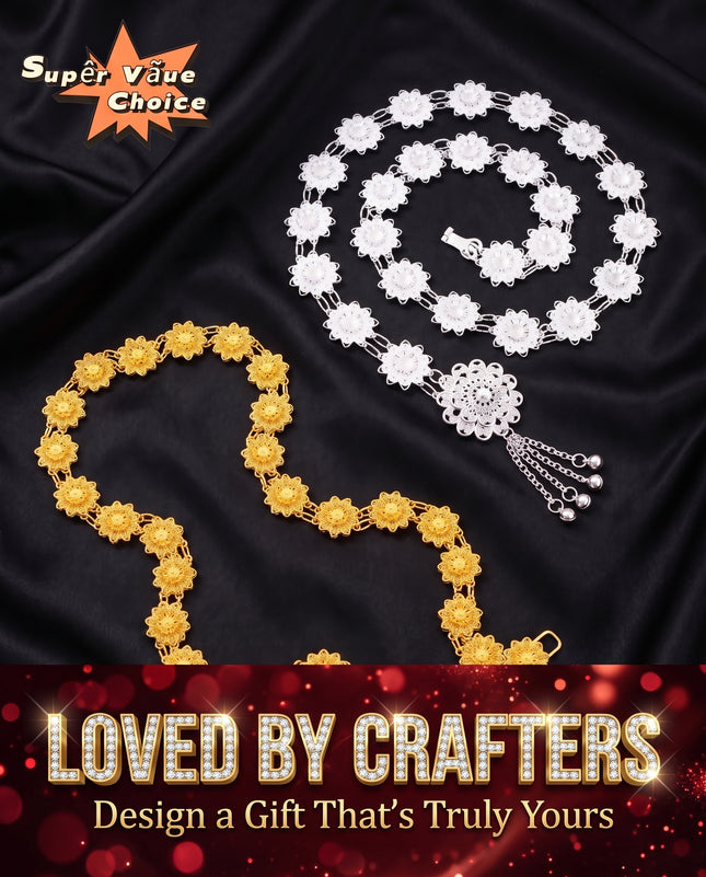 SUPERVALUECHOICE  CHRISTMAS HCSESD00005 DIY Gold Disc Tassel Chain Trim