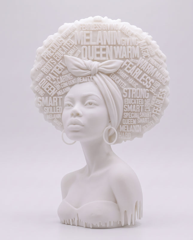 SUPERVALUECHOICE HCSEUA00103  Z-DIY Paintable 3D Resin Face Figurine | Blank Unpainted Craft for Custom Coloring & Decor