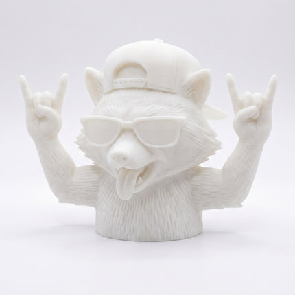 SUPERVALUECHOICE HCSEUA00019 Y-Customizable Unpainted Cool Tongue Out Hip Hop Wolf Figurine Base, DIY Handcraft Supplies for Keychains Brooches