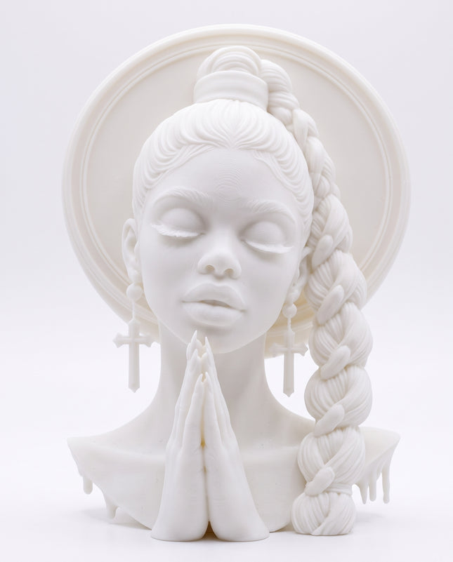 SUPERVALUECHOICE HCSEUA00106  Z-DIY Paintable 3D Resin Face Figurine | Blank Unpainted Craft for Custom Coloring & Decor