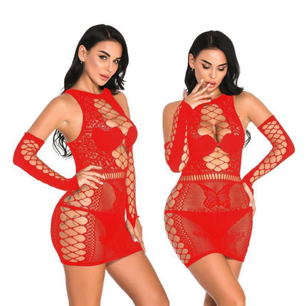 SVCL000069 Sexy cut-out lace tulle fashion dress
