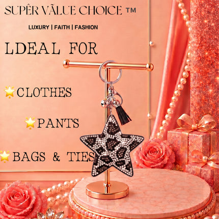 SUPERVALUECHOICE HCSESA00027 Sparkly Star Keychain & Brooch