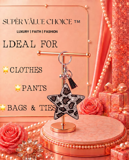 SUPERVALUECHOICE HCSESA00027 Sparkly Star Keychain & Brooch
