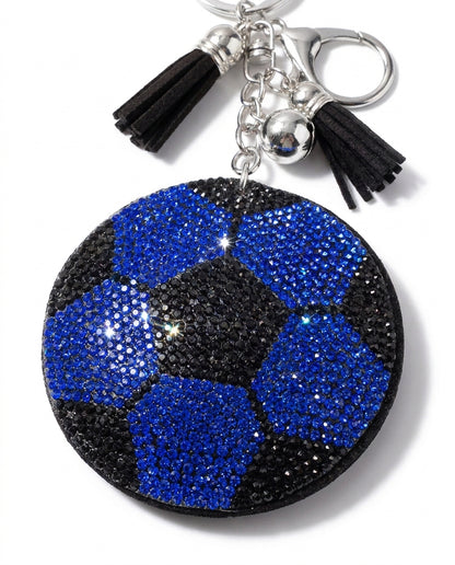 SUPERVALUECHOICE HCSESA00064 Rhinestone Soccer Ball Keychain & Brooch