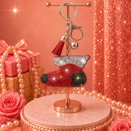 SUPERVALUECHOICE HCSESA00043 Crystal Christmas Series Keychain & Brooch