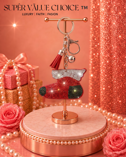 SUPERVALUECHOICE HCSESA00043 Crystal Christmas Series Keychain & Brooch
