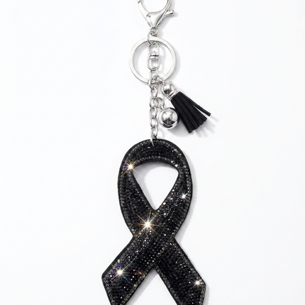 SUPERVALUECHOICE HCSESA00048 Sparkly Rhinestone Ribbon Keychain Brooch