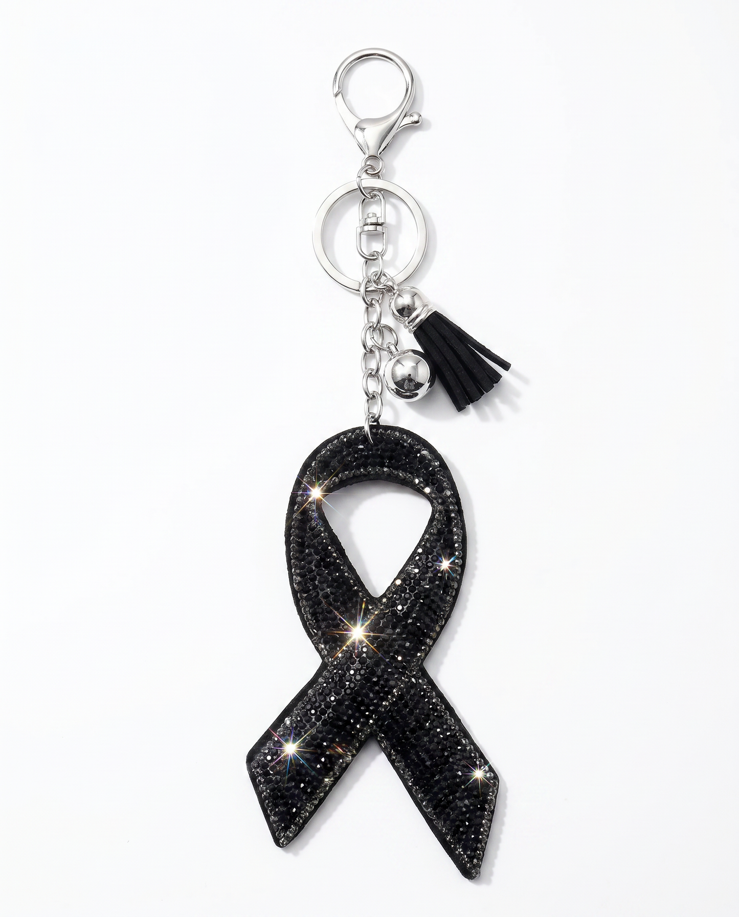 SUPERVALUECHOICE HCSESA00048 Sparkly Rhinestone Ribbon Keychain Brooch