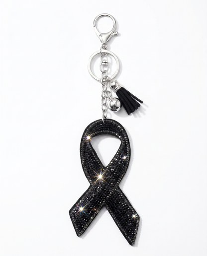 SUPERVALUECHOICE HCSESA00048 Sparkly Rhinestone Ribbon Keychain Brooch