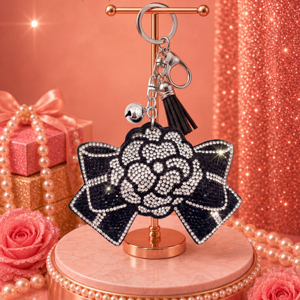 SUPERVALUECHOICE HCSESA00025 Crystal Camellia Bow Keychain & Brooch