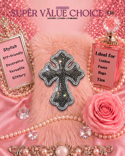 SUPERVALUECHOICE HCSESA00024 Rhinestone Cross Keychain & Brooch