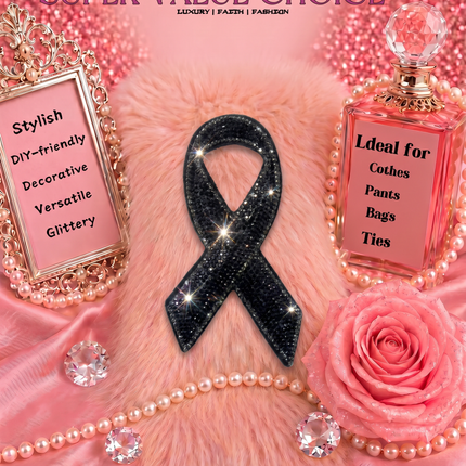 SUPERVALUECHOICE HCSESA00048 Sparkly Rhinestone Ribbon Keychain Brooch