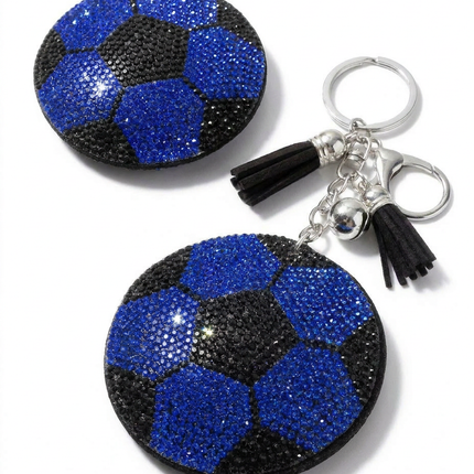 SUPERVALUECHOICE HCSESA00064 Rhinestone Soccer Ball Keychain & Brooch